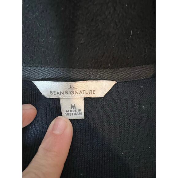 L.L. Bean Signature Sherpa Jacket Women's Medium Kangaroo Pocket Half Zip - Picture 4 of 7